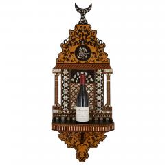 Ottoman mother of pearl and ebony inlaid wall bracket - 3902239
