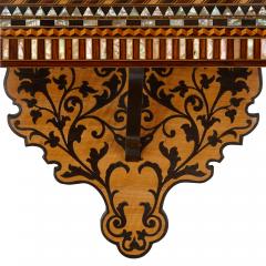 Ottoman mother of pearl and ebony inlaid wall bracket - 3902240