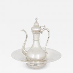 Ottoman style silver ewer and basin - 3733683