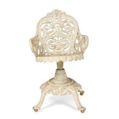 Outdoor American Victorian Iron Swivel Chair - 4667660