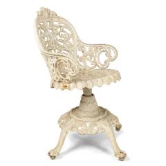 Outdoor American Victorian Iron Swivel Chair - 4667664