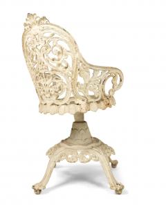 Outdoor American Victorian Iron Swivel Chair - 4667665