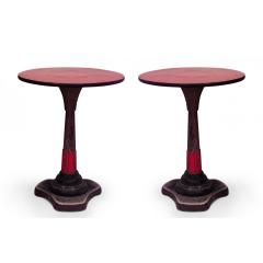 Outdoor Art Deco Iron Red Caf Table - 4709365
