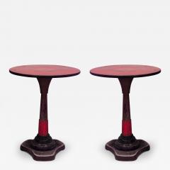 Outdoor Art Deco Iron Red Caf Table - 4709366
