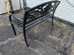 Outdoor Cast Aluminum State Seal Of Texas Bench - 4375897