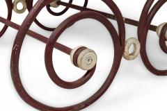 Outdoor Continental Lyre Marble Top Center Table - 4651953