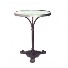 Outdoor French Iron and Crystal Caf Table - 4708518