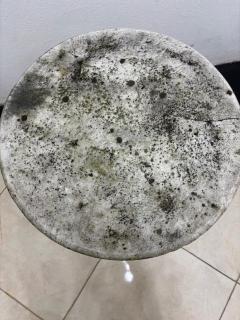 Outdoor French style marble top painted iron 3 legged caf table - 4670291