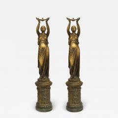Outdoor Iron Greek Female Figure Statuaries - 3223746