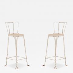 Outdoor Victorian Style Wire Bar Stools - 4740337