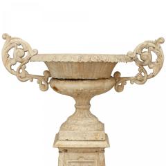 Outdoor Victorian White Painted Iron Urn - 4520626