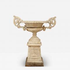 Outdoor Victorian White Painted Iron Urn - 4522928