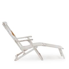 Outdoor White Folding Deck Chairs - 4669303