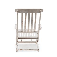 Outdoor White Folding Deck Chairs - 4669305