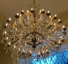Outstanding Huge Italian Gilt Wood and Crystal Chandelier 1790 - 2999434