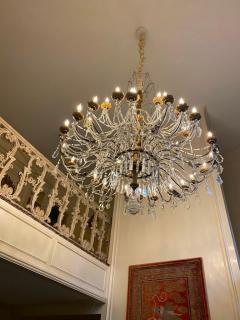 Outstanding Huge Italian Gilt Wood and Crystal Chandelier 1790 - 2999438