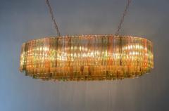 Outstanding Large Oval Shaped Multi Color Triedi Murano Glass Chandelier - 3526719