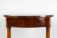 Oval 19th Century Biedermeier Nutwood Side Table Austria circa 1830 - 3524725