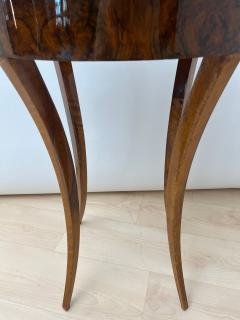 Oval Biedermeier Side Table with Drawer Walnut Veneer South Germany circa 1820 - 4229416