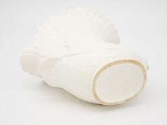 Oval Ceramic Bisque Swan Vase USA Late 20th C  - 4253091