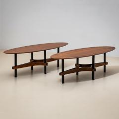 Oval Coffee Tables attributed to Guglielmo Ulrich Italy 1950s - 4435321