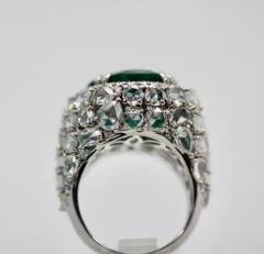 Oval Emerald 12 25 Carat Diamond Surround 8 85 Carat Total Weight 21 10 Carat - 3449061