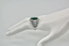 Oval Emerald 12 25 Carat Diamond Surround 8 85 Carat Total Weight 21 10 Carat - 3449149