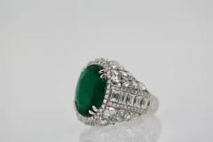 Oval Emerald 12 25 Carat Diamond Surround 8 85 Carat Total Weight 21 10 Carat - 3449162