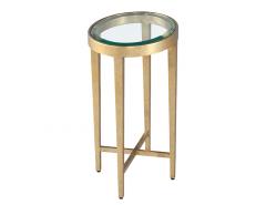 Oval Gold Contemporary Drinks Table - 3996083