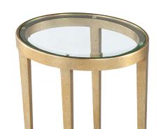 Oval Gold Contemporary Drinks Table - 3996085