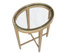 Oval Gold Contemporary Drinks Table - 3996086