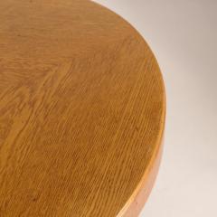 Oval Jugend Center Table in Oak with Brass Details Finland Early 20th Century - 4588136