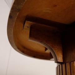 Oval Jugend Center Table in Oak with Brass Details Finland Early 20th Century - 4588138