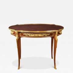 Oval Mahogany And Gilt Bronze Occasional Table In The Louis XVI Style  - 4788454