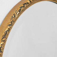 Oval Mirror in Gold Painted Wood 1960s - 4608966