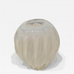 Oval Murano Swirl Clam Broth Color Vase - 3088529