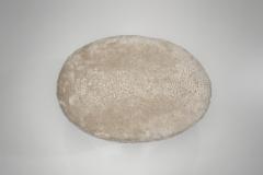 Oval Ottoman in Sheepskin Europe Mid 20th Century - 4604297