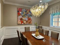 Oval Shape Amber and Grey Poliedri Murano Glass Chandelier or Ceiling Light - 4660173