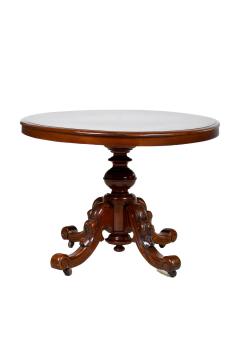 Oval Table Single Pedestal Mahogany Tilt Top England 1850 s - 4748928