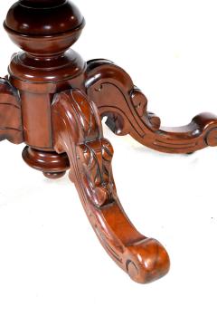 Oval Table Single Pedestal Mahogany Tilt Top England 1850 s - 4748933
