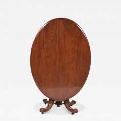 Oval Table Single Pedestal Mahogany Tilt Top England 1850 s - 4751135
