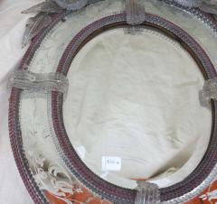 Oval and Bicolor Murano Mirror - 2496174