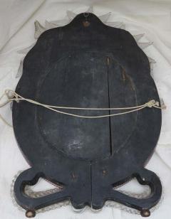 Oval and Bicolor Murano Mirror - 2496181