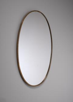 Oval brass wall mirror - 3306120