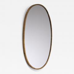 Oval brass wall mirror - 3315621