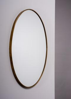 Oval brass wall mirror Italy - 2459063