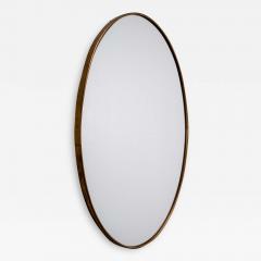 Oval brass wall mirror Italy - 2460236