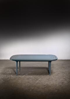 Oval coffee table with glass top - 3407826