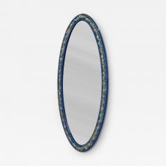 Oval wooden painted alentejano mirror  - 4702267