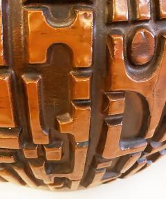 Overscale Mid century Modern Incised Brutalist Table Lamp - 4316839